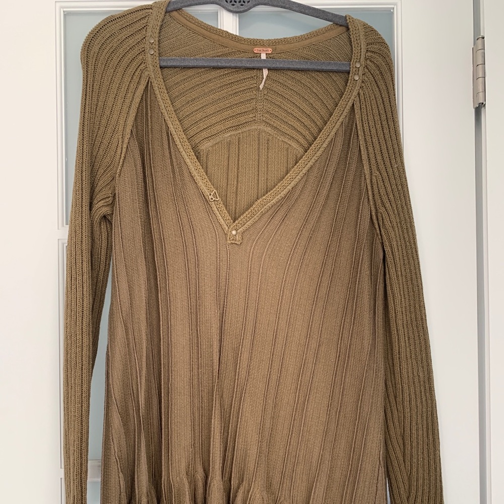 Free people Olive knit dress